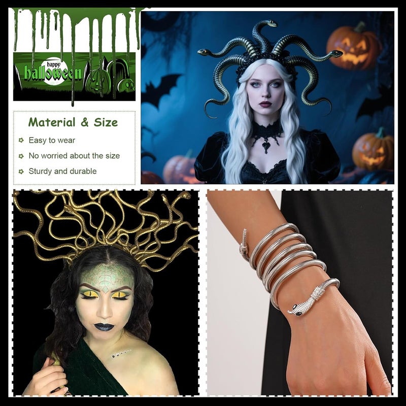 72ore Bendable Bracelet Flexible Bendable Necklace for Women Snake Bracelets Gifts Adjustable Halloween Jewelry - Image 4